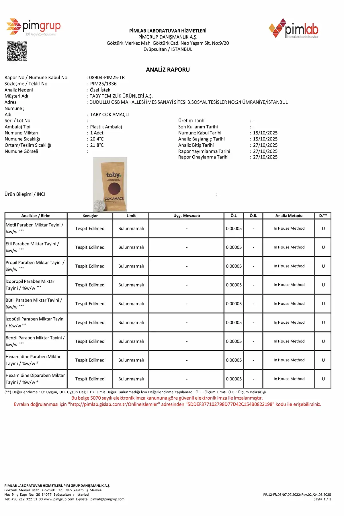 Çok Amaçlı-Paraben - Kapak