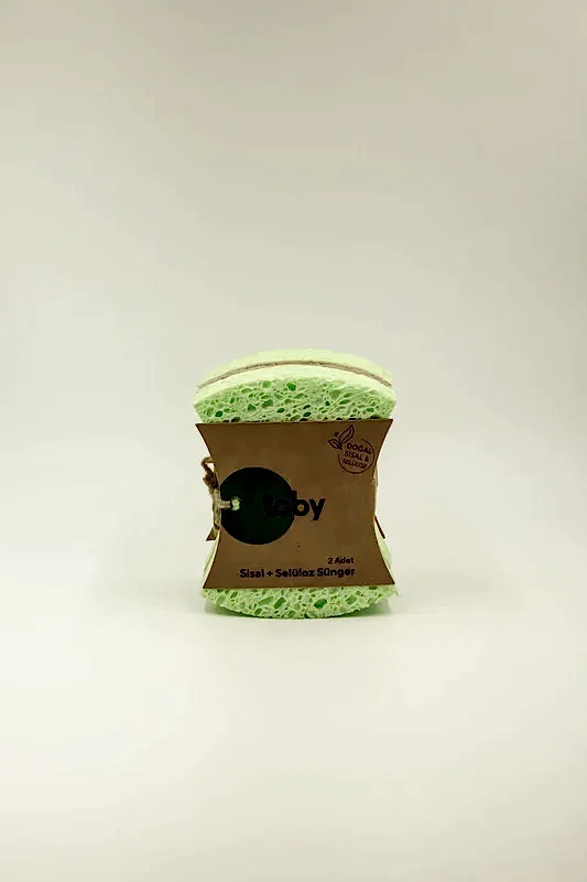 Doğal Sisal+Selüloz Bulaşık Süngeri 2'li