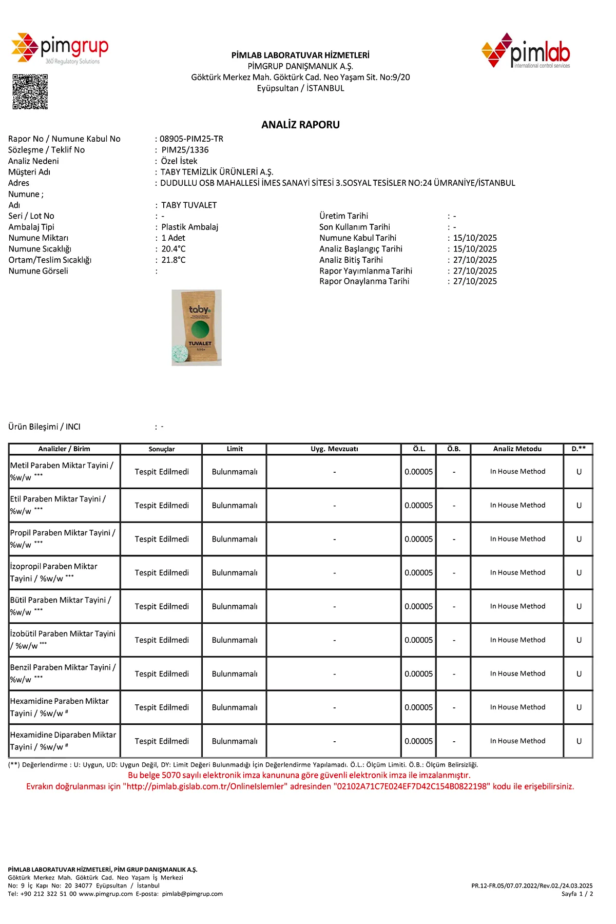 Tuvalet-Paraben - Kapak